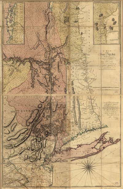 Mappa della Provincia di New York, con parte della Pensilvania e della Nuova Inghilterra, LOC 74692653 da Andrew Montrésor