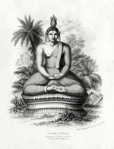 Cotoma Budha, venerato a Ceylon, Siam, Cina, XIX secolo da Andrew Thom