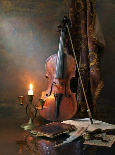 Studio per violino a lume di candela da Andrey Morozov
