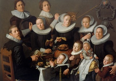 Ritratto del pittore Andries van Bochoven e della sua famiglia, 1629 da Andries van Bochoven