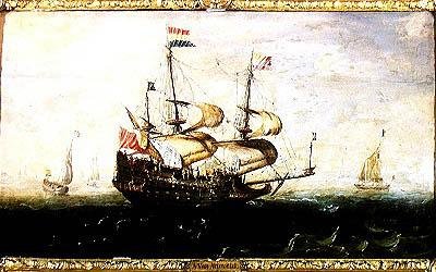 Una Nave da Guerra Olandese da Andries van Eertvelt