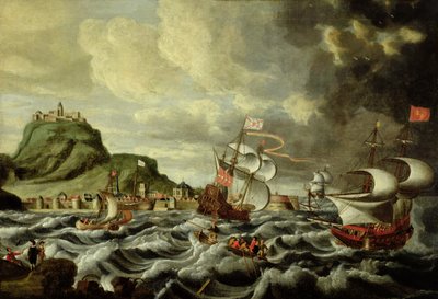 Scena di un porto, forse Genova da Andries van Eertvelt