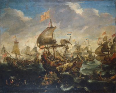 Battaglia tra la flotta spagnola e quella olandese nel maggio 1573, al momento dell