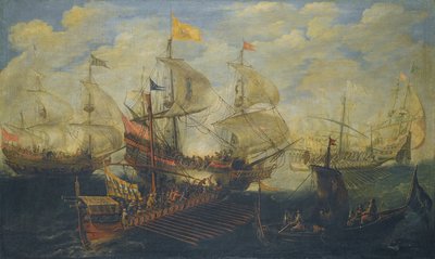Battaglia navale tra turchi e cristiani da Andries van Eertvelt