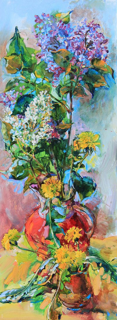 Natura morta con lillà colorati da Andrii Kutsachenko