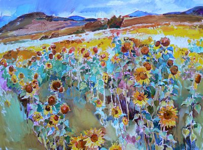 Campi di girasoli dorati da Andrii Kutsachenko