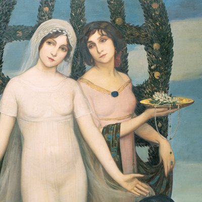 La novia, 1910 circa (olio su tela) da Ángel Zárraga