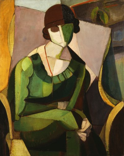 Ritratto di una signora in verde da Ángel Zárraga