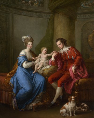 Edward Smith Stanley, Dodicesimo Conte di Derby, con la Sua Prima Moglie e il Loro Figlio da Angelica Kauffmann