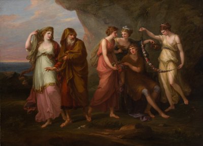 Telemaco e le ninfe di Calipso da Angelica Kauffman