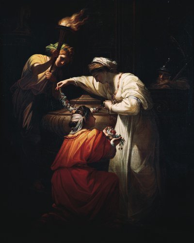Cleopatra decora la tomba di Marco Antonio da Angelica Kauffmann