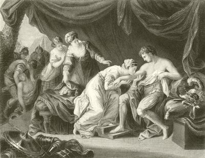 Veleno succhiato dalla ferita del principe Edoardo dalla sua consorte Eleonora da Angelica Kauffmann