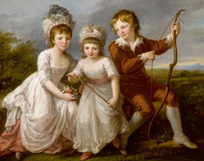 Ritratto di Lady Georgiana Spencer, Henrietta Spencer e George Visconte Althorp da Angelica Kauffmann