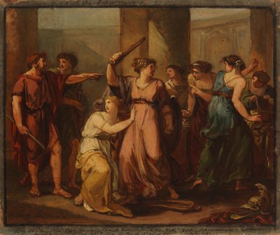 Ulisse scopre Achille nascosto tra le figlie del re Licomede da Angelica Kauffmann
