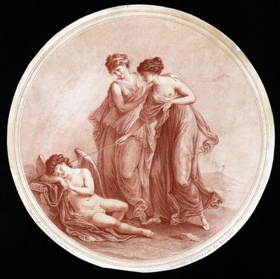 Il risveglio di Cupido delle Grazie, inciso da William Wynne Ryland da Angelica after Kauffmann