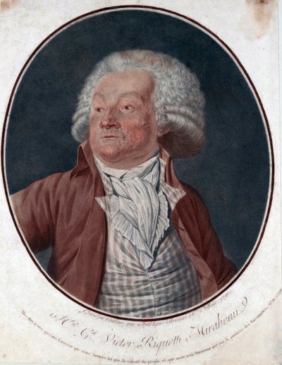 Ritratto dello scrittore Gabriel de Riqueti, conte di Mirabeau da Angelique (fl.1796 d.1827) Allais