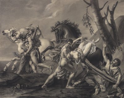 Teseo e Piritoo Liberano Due Donne dalle Mani dei loro Rapitori da Angelique Mongez
