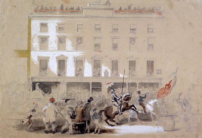 Spettacolo del Lord Mayor, Cornhill, Londra da Angelo Collen Hayter