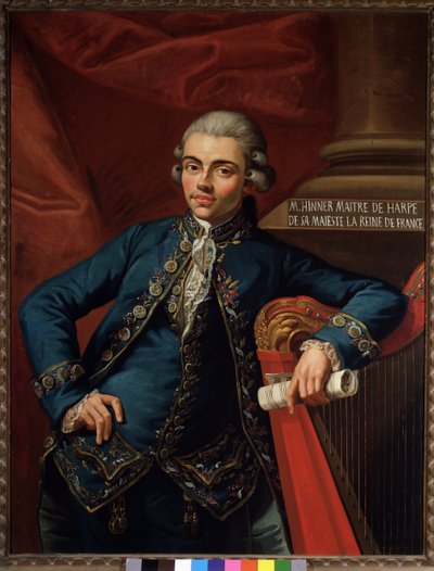 Ritratto di Philip Joseph Hinner, compositore e arpista tedesco da Angelo Crescimbeni