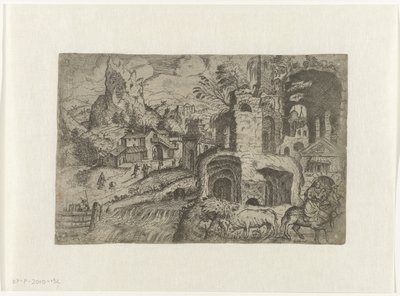 Paesaggio con Fuga in Egitto da Angelo Falconetto (attributed to)