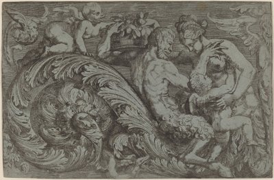 Pannello decorativo con figure mitologiche da Angelo Falconetto
