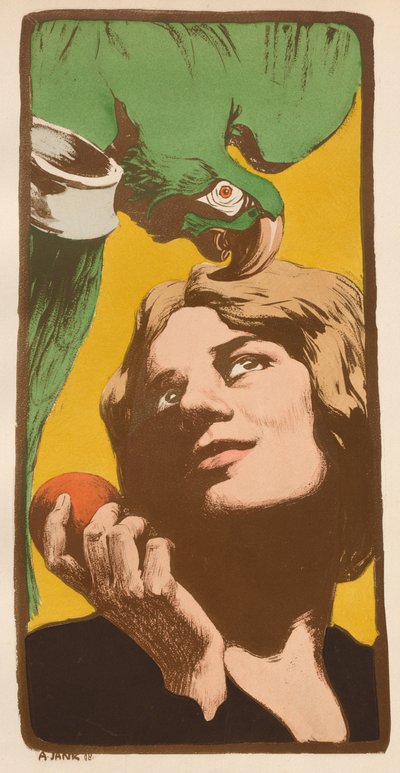 La donna con il pappagallo da Angelo Jank