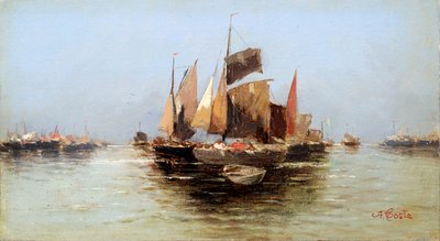 Barche a vela, fine XVII o inizio XVIII secolo da Angelo Maria Costa