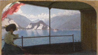 Una barca sul Lago Maggiore da Angelo Morbelli