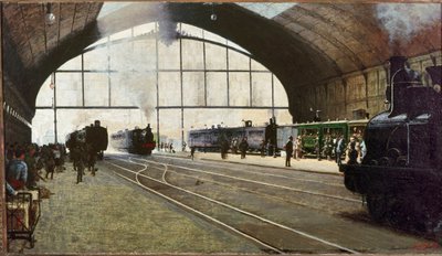 Stazione centrale di Milano da Angelo Morbelli