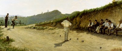 Gioco delle bocce da Angelo Morbelli