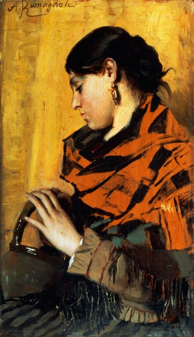Donna del popolo con scaldino da Angelo Romagnoli