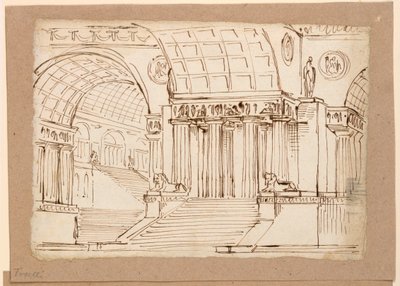 Scenografia, edificio antico con volte da Angelo Toselli