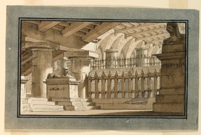 Scenografia, prigione egiziana da Angelo Toselli