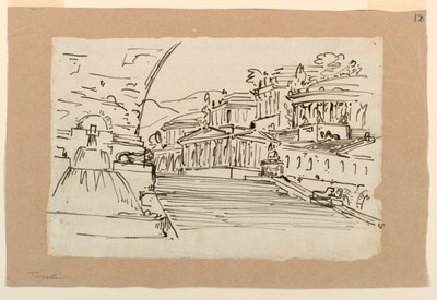 Progetto di Scenografia, Gruppo di Edifici Antichi da Angelo Toselli