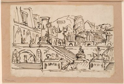 Scenografia, gruppo di edifici antichi da Angelo Toselli