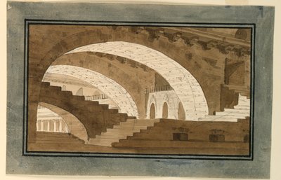 Scenografia, interno del seminterrato del palazzo da Angelo Toselli