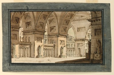 Progetto scenico, interno di un palazzo da Angelo Toselli
