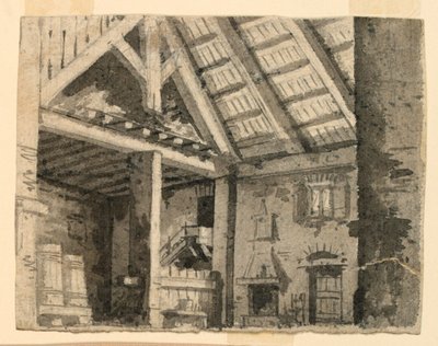 Scenografia, interno di un alloggio di campagna da Angelo Toselli