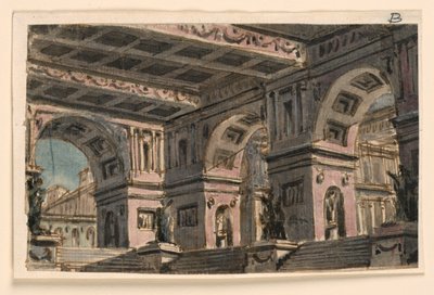 Scenografia, atrio del palazzo da Angelo Toselli
