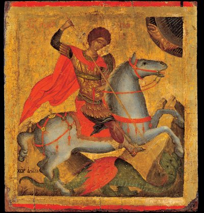 San Giorgio e il drago. Dipinto di Angelos Akotandos, ca 1440-1460 da Angelos Akotantos