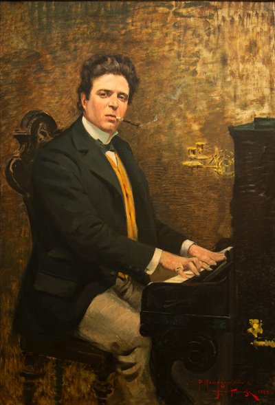 Ritratto del compositore Pietro Mascagni, 1899 da Angiolo Tommasi