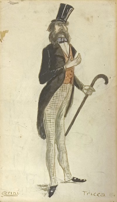 Caricatura di Gerini da Angiolo Tricca