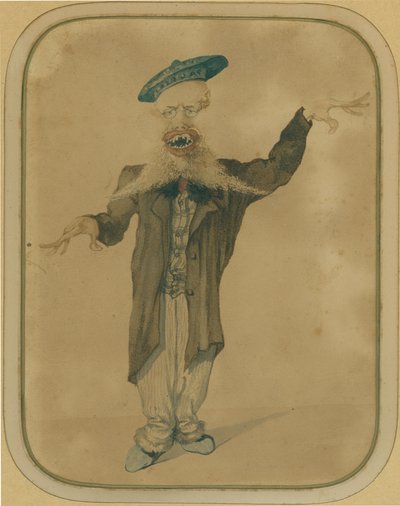 Caricatura di Telemaco Signorini di ritorno da Parigi, c.1884 da Angiolo Tricca