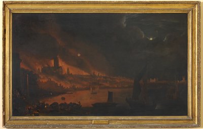Il grande incendio di Londra, c.1666-1700 da Anglo Dutch School