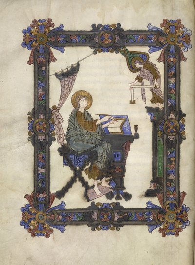 Add 34890 f.10v San Matteo, Scuola di Winchester, c.1020 da Anglo Saxon