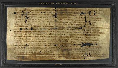 Concessione di Hodilredus (Æthelred), parente del re Sebbi degli East Saxons (fl. 685-706), a Hedilburg (Æthelburg), badessa da Anglo Saxon Anglo Saxon