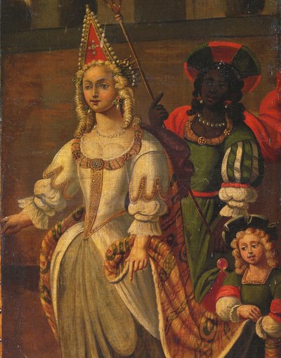 Schermo a quattro pieghe a doppia faccia da Anglo Flemish School