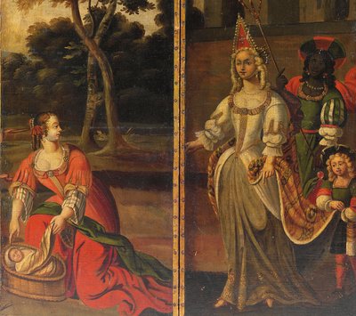 Schermo a quattro ante a doppia faccia, c.1700 da Anglo Flemish School