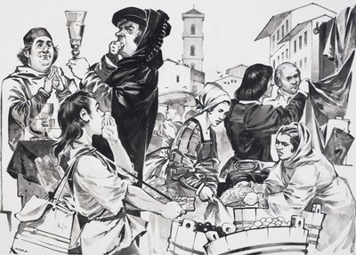 Trading fiorentino (gouache su carta) da Angus McBride