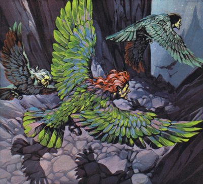 Arpie (litografia a colori) da Angus McBride